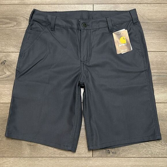 Carhartt Mid Rise‎ Regular Fit Gray Work Casual Shorts Size 8 - Picture 1 of 12